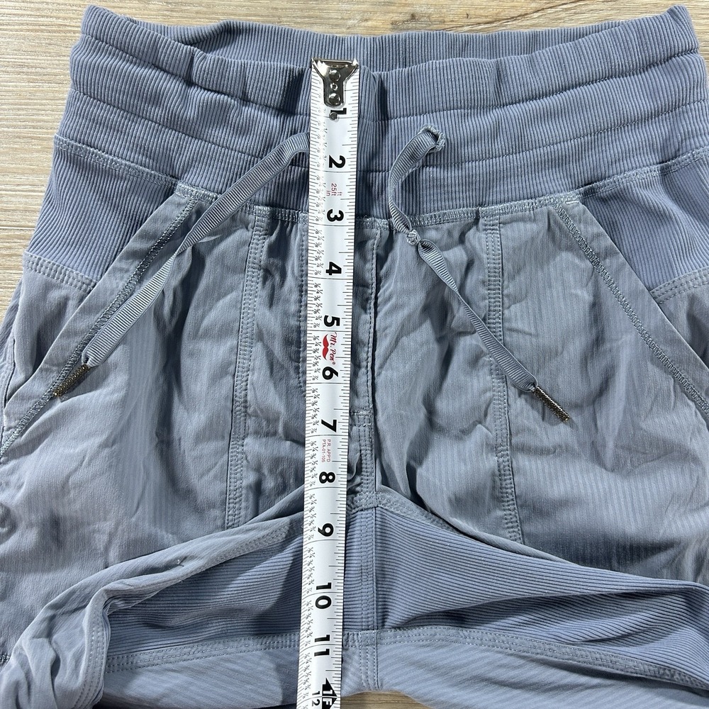 Lululemon Size 2 Blue Beyond the Studio Crop Jogger Pants Ribbed Tie Waistband - Picture 7 of 9